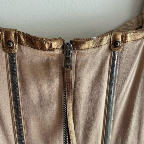 Vintage Dolce & Gabbana F/W 2007 Silver Zipper Dress sz 46 - Picture 12 of 16